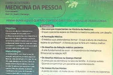 Medicina da Pessoa - Curso de Extensão - Período: março a dezembro de 2023